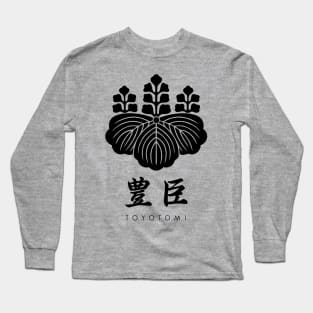 Toyotomi Clan kamon with text Long Sleeve T-Shirt